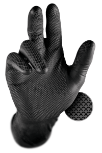 GRIPPAZ 2445  Rękawice Nitrylowe CZARNE Rozmiar XL 50sztuk   WAGA 5,5gr