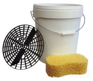Zestaw do mycia samochodu - Wiadro detailingowe + Separator Brudu + Gąbka