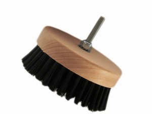 Kaiser Carpet Hard Brush – twarda szczotka na wkrętarkę lub wiertarkę do czyszczenia tapicerki, czarna