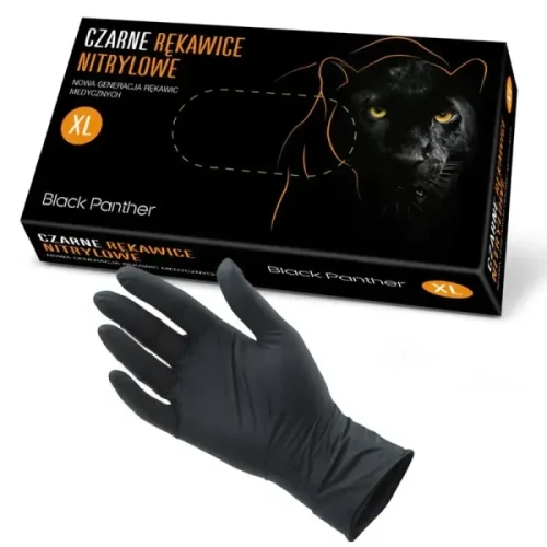 Doman Black Panther rękawice nitrylowe CZARNE rozmiar XL