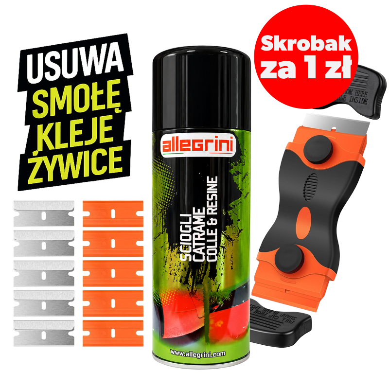 Allegrini Zestaw do usuwania naklejek kleju, żywicy, smoły (promocja)