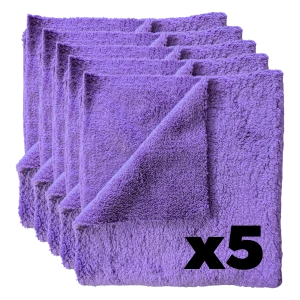 Kaiser DUO Fioletowa Blaze mikrofibra 40x40 bezszwowa ultra miękka 5szt