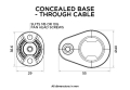 Quad Lock 360 Base Concealed Through Cable - podstawa z przepustem